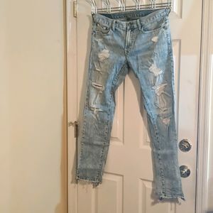 American Eagle Flex Distressed Jeans Blue Denim
